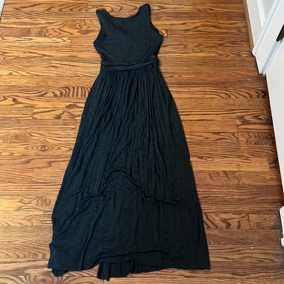 Bailey 44 Dark Gray Knot Front Maxi Dress with Left Front Slit - Picture 5 of 7